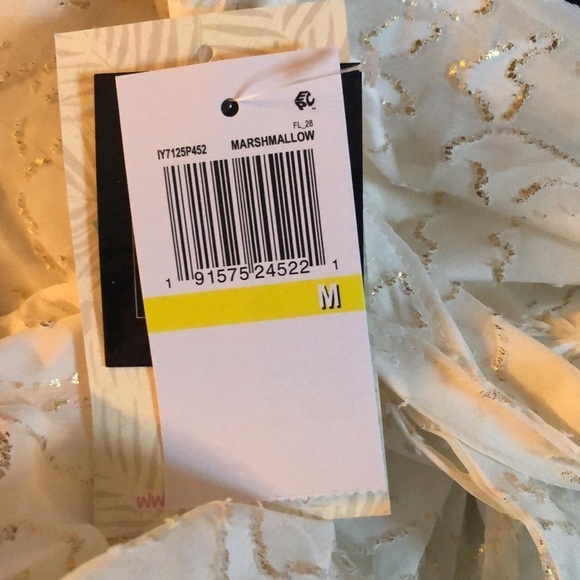 MIKEN Swim ESF10440 Slit Dress Deep V Neck Metallic Lurex Cover Up - Picture 5 of 6